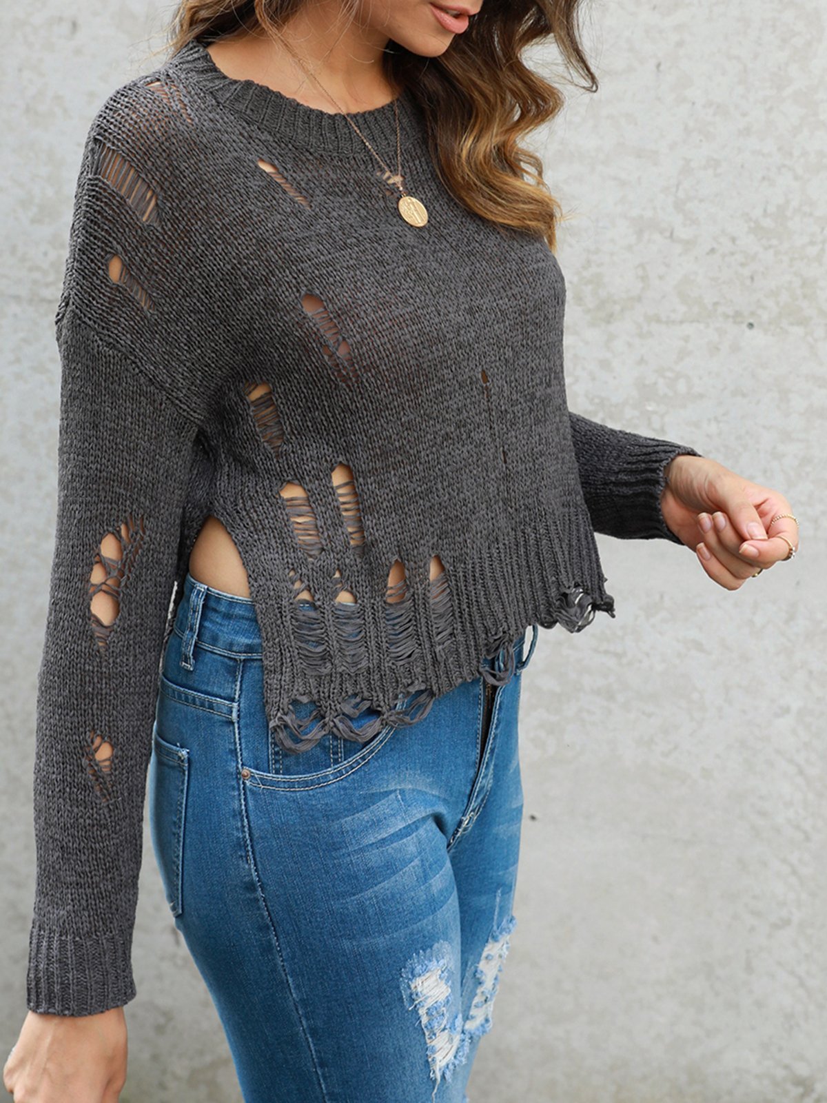 Shift Long Sleeve Crew Neck Sweater