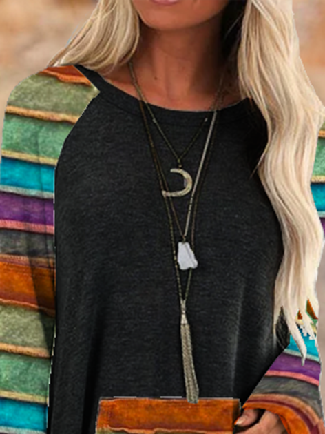 Knitted Raglan Sleeve Shirts & Tops