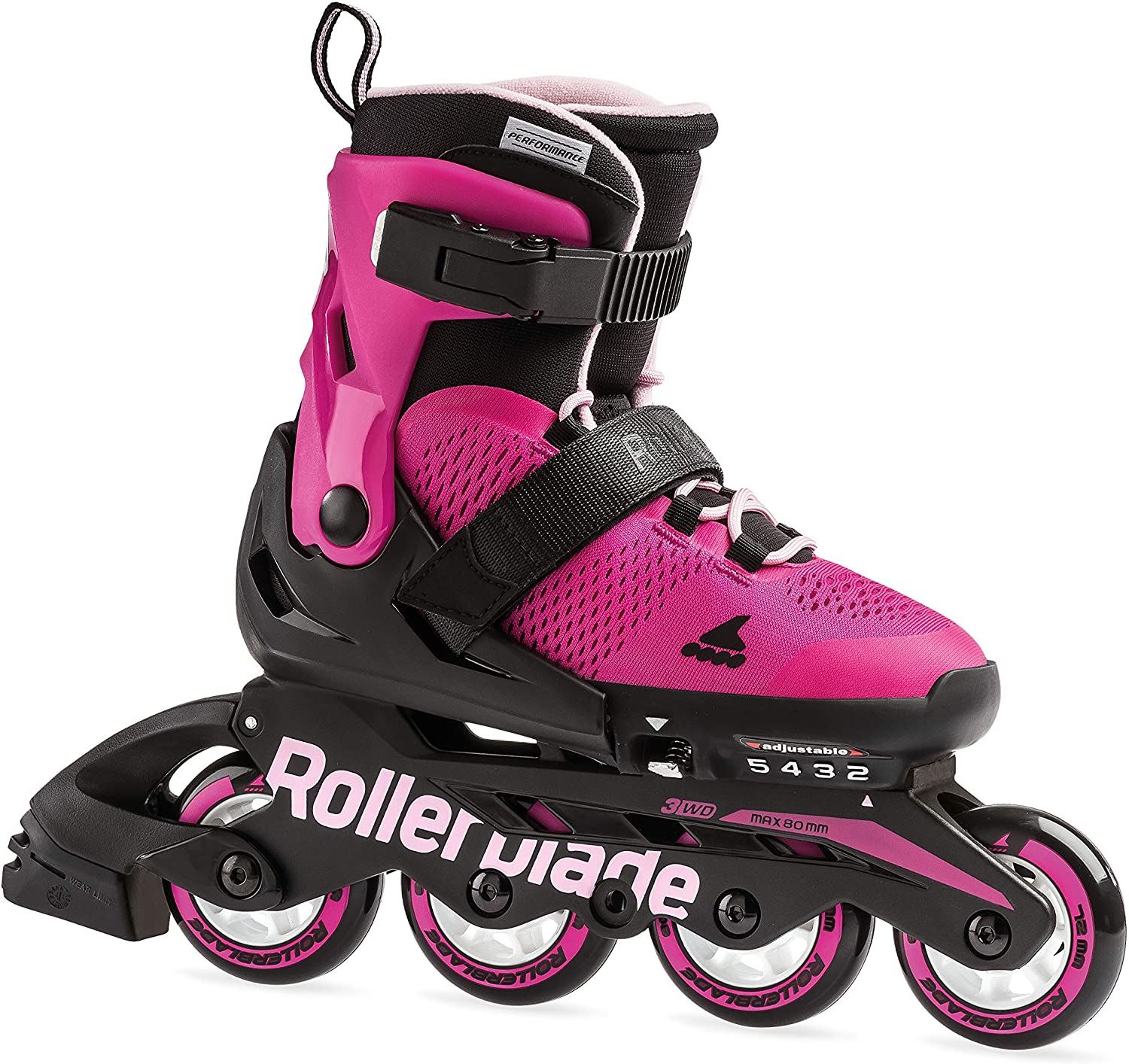 Rollerblade Inline Junior Youth Microblade Girl��s Fitness Skate Pink, Kids  5-8