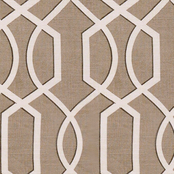 LUCY Trellis Print Fabric Swatch Polyester Cotton, Refundable For Order Amount Over $399