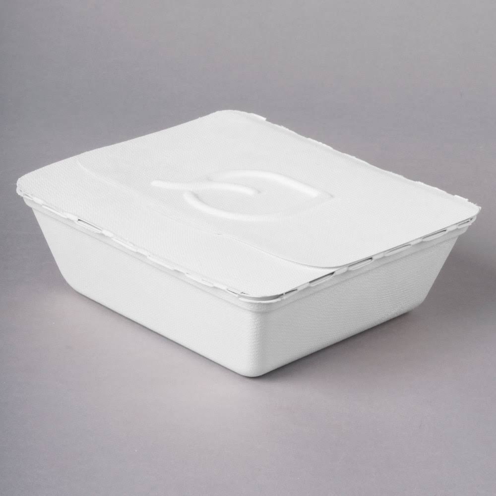 Eco-Products Folia 58-oz. Sugarcane Takeout Container / 150-ct. Case