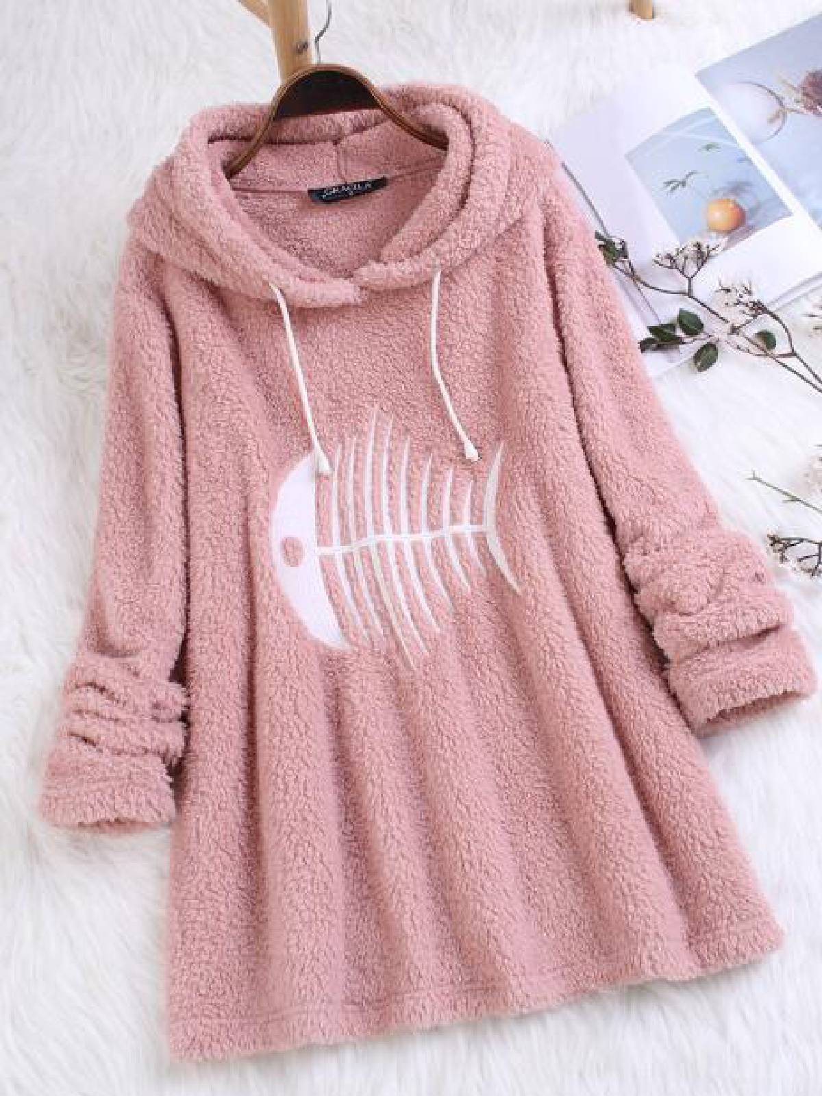 Casual Faux Fur Shirts & Tops