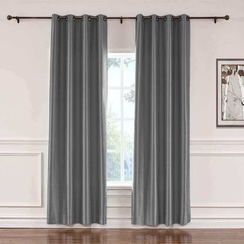 CUSTOM Lao Hang Zhou Dark Grey Polyester Cotton Curtain
