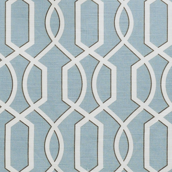 LUCY Trellis Print Fabric Swatch Polyester Cotton, Refundable For Order Amount Over $399