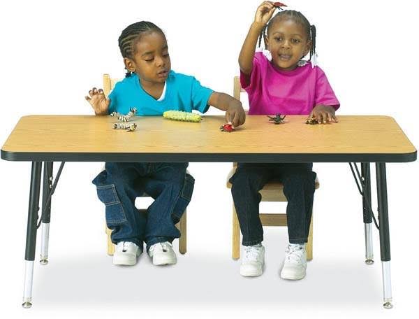 Berries Rectangle Activity Table Adult 30x60x22 Maple