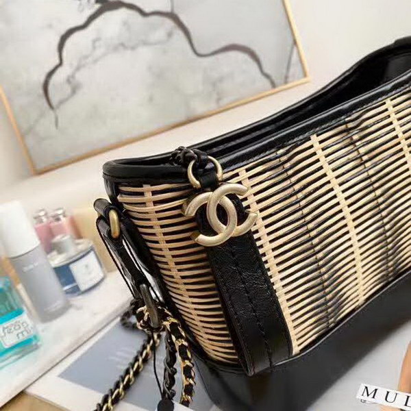 【原版皮】香奈儿/Chanel 藤条系列，采用牛皮搭配竹藤编织，竹藤竖固耐用的特性，被彻底激发，这是一个时代的作品，是时尚界都在追捧的收藏，款号：A91810