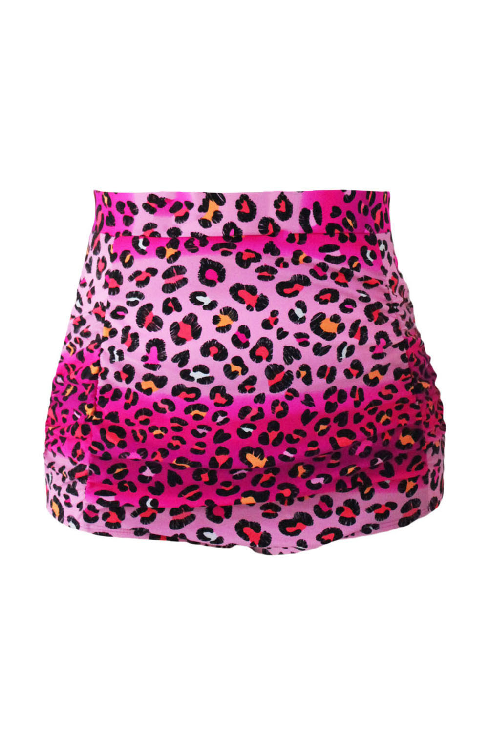 Rosy Leopard Print Retro High Waist Swim Bottom