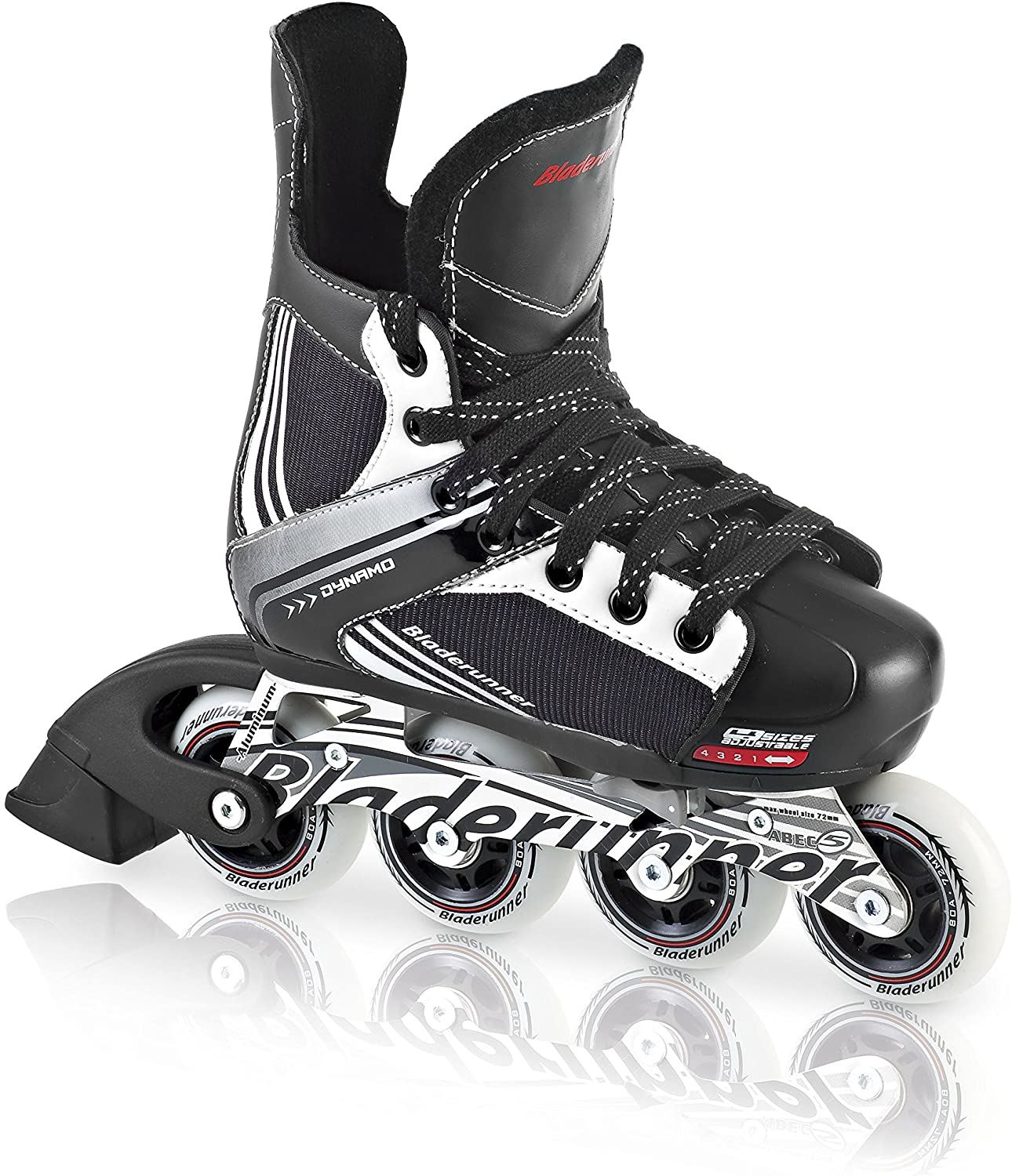Rollerblade Blade runner Dynamo Jr Size Adjustable Hockey Inline Skate, Size 4-7