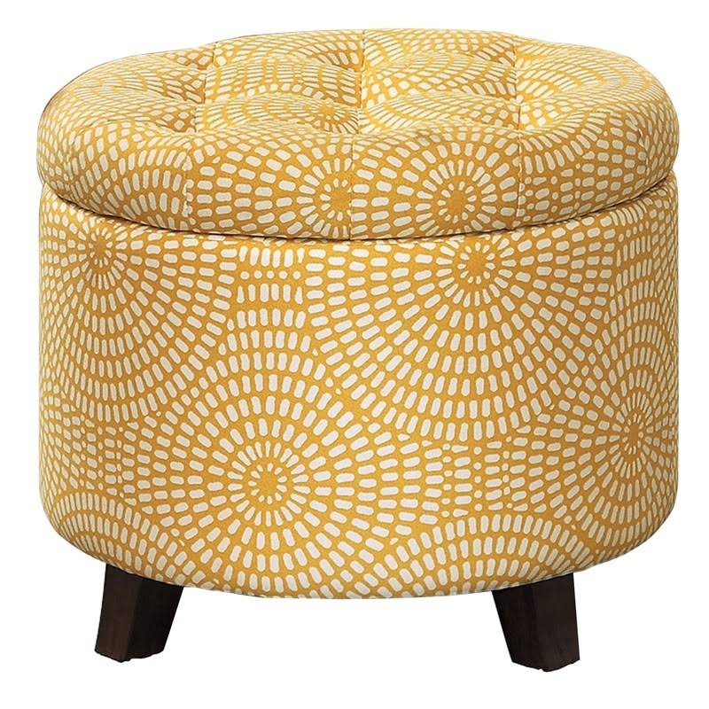 Pemberly Row Wood Storage Ottoman in Yellow - PR-4753-2018752