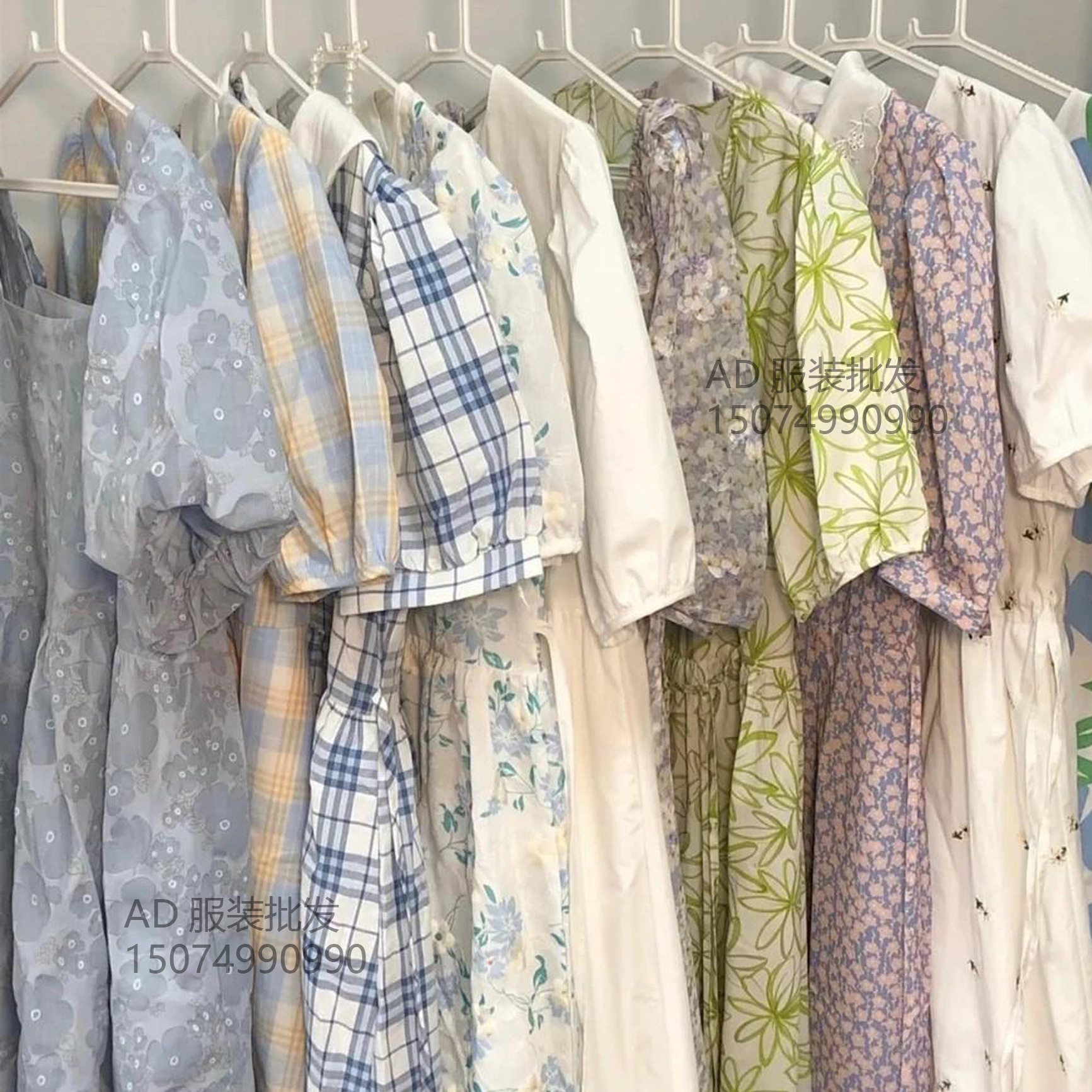 123女士小清新碎花连衣裙日系连衣裙库存尾货杂款321