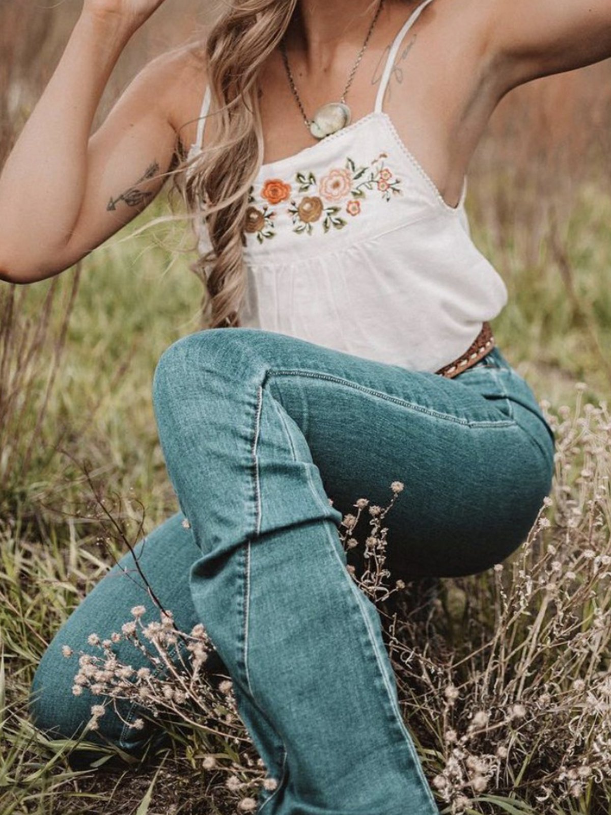 Boho Sexy Square Neck Shift Vintage Vests