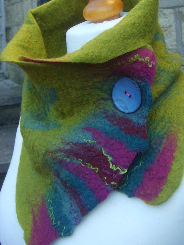 Green Vintage Plain Scarves & Shawls