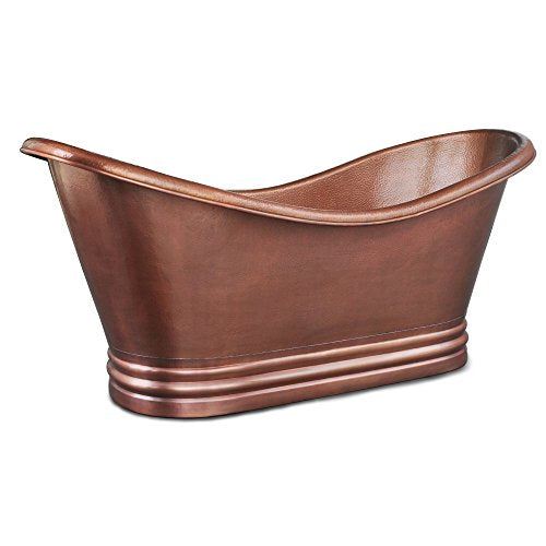 Handmade Pure Solid Freestanding Double Slipper Bath Tub, 6��, Antique
