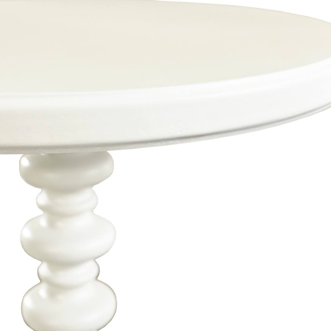 Powell Round Spindle Table (White)