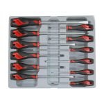 Teng Tools �C 12 Piece Screwdriver Set (Flat,PH,PZ) �C TEN-O-MD912N