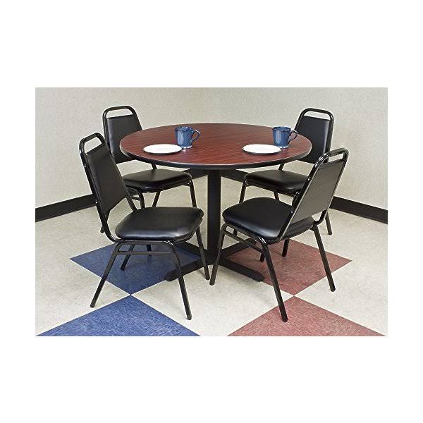 Regency 42x22 Round Laminate Table Top- Mahogany/ Mocha Walnut