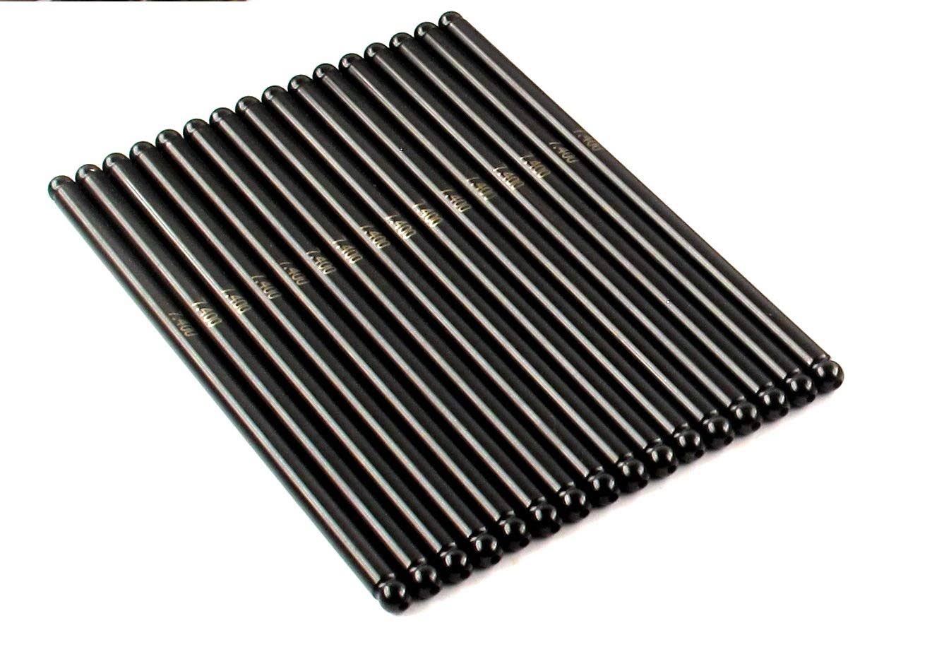 Elgin Industries (Elgin, Il USA) Heat Treated 1010 Steel High Performance Pushrod Set of (16) Compatible with 1999-2016 GM 4.8L,
