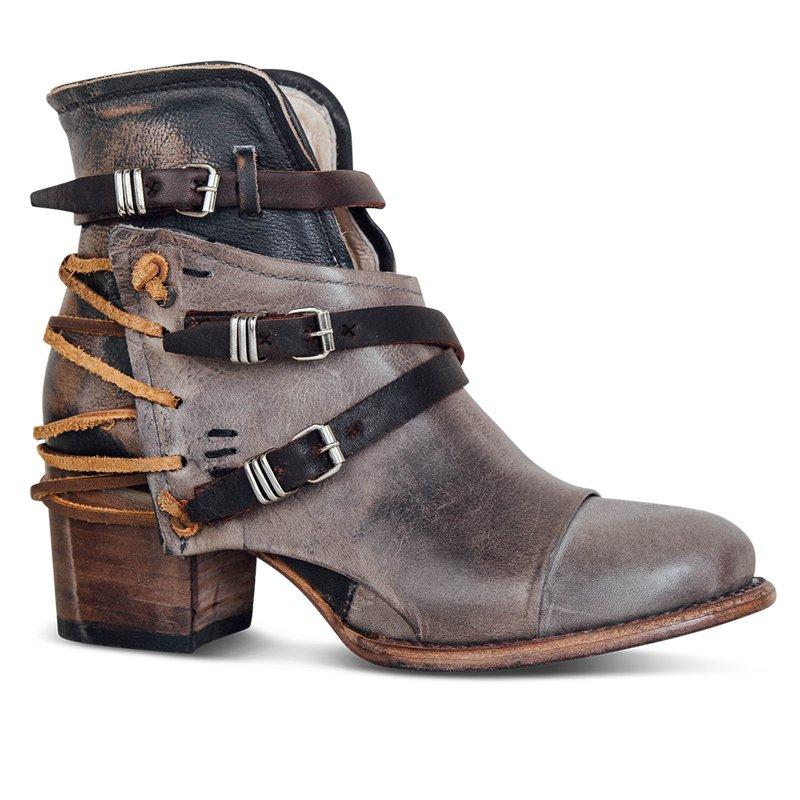 Solid Chunky High Heel Martin Boots