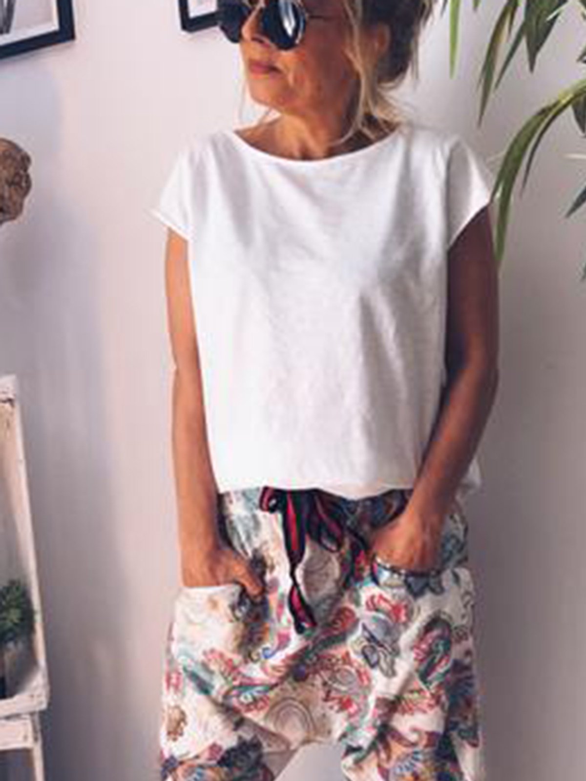 Cotton-Blend Casual Shirts & Tops