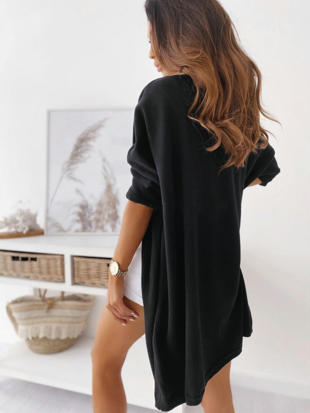 Autumn Plain Long Cardigans