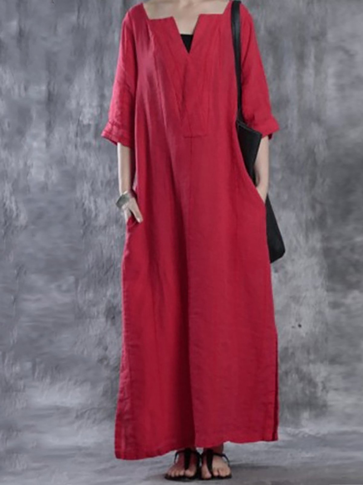 Solid Casual Casual Dress