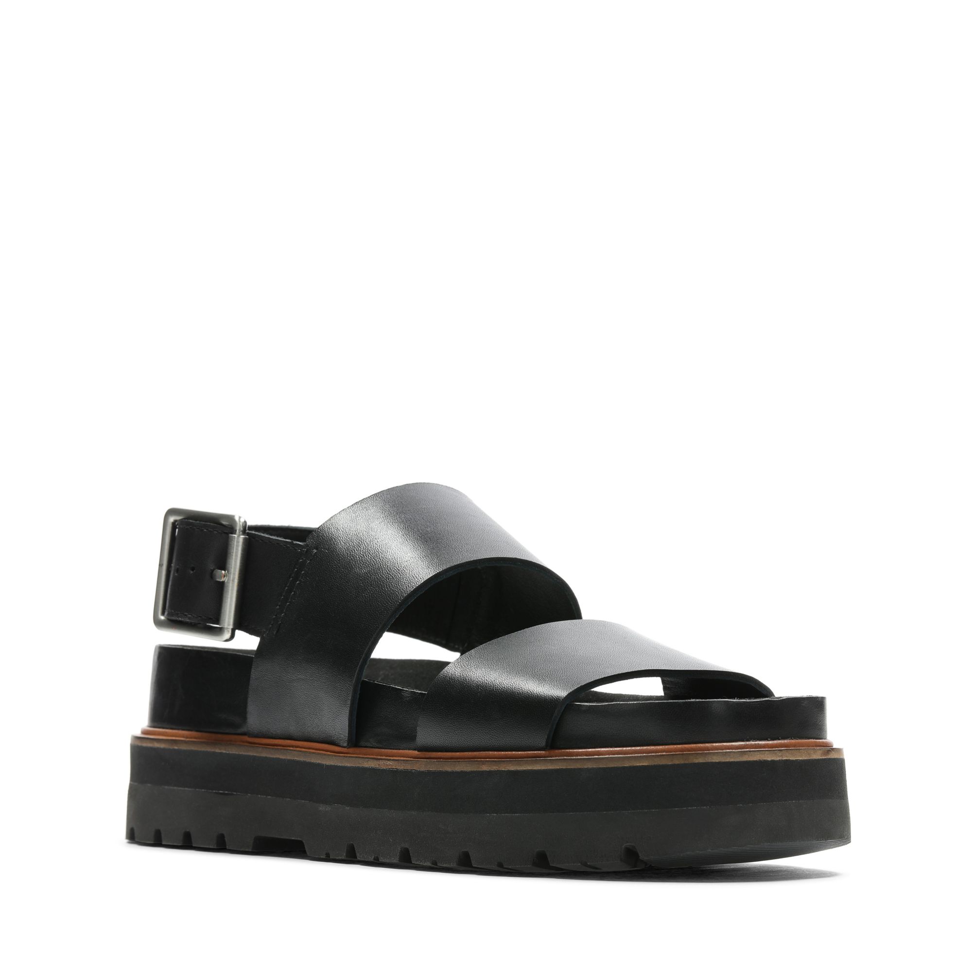 Women Sandals Orianna Strap Black Leather