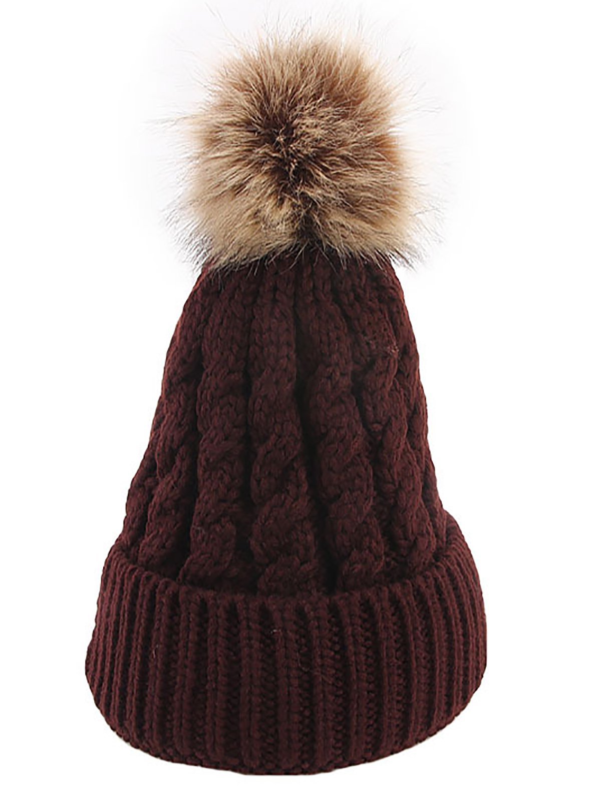 Knitted Solid Twist Hats