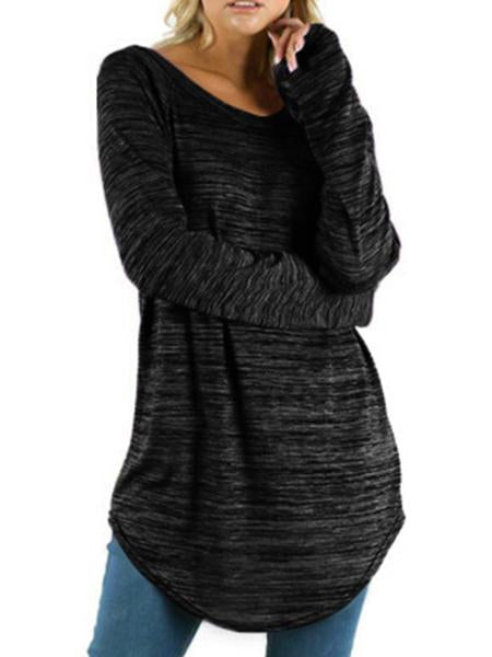 Round Neck Long Sleeve Top