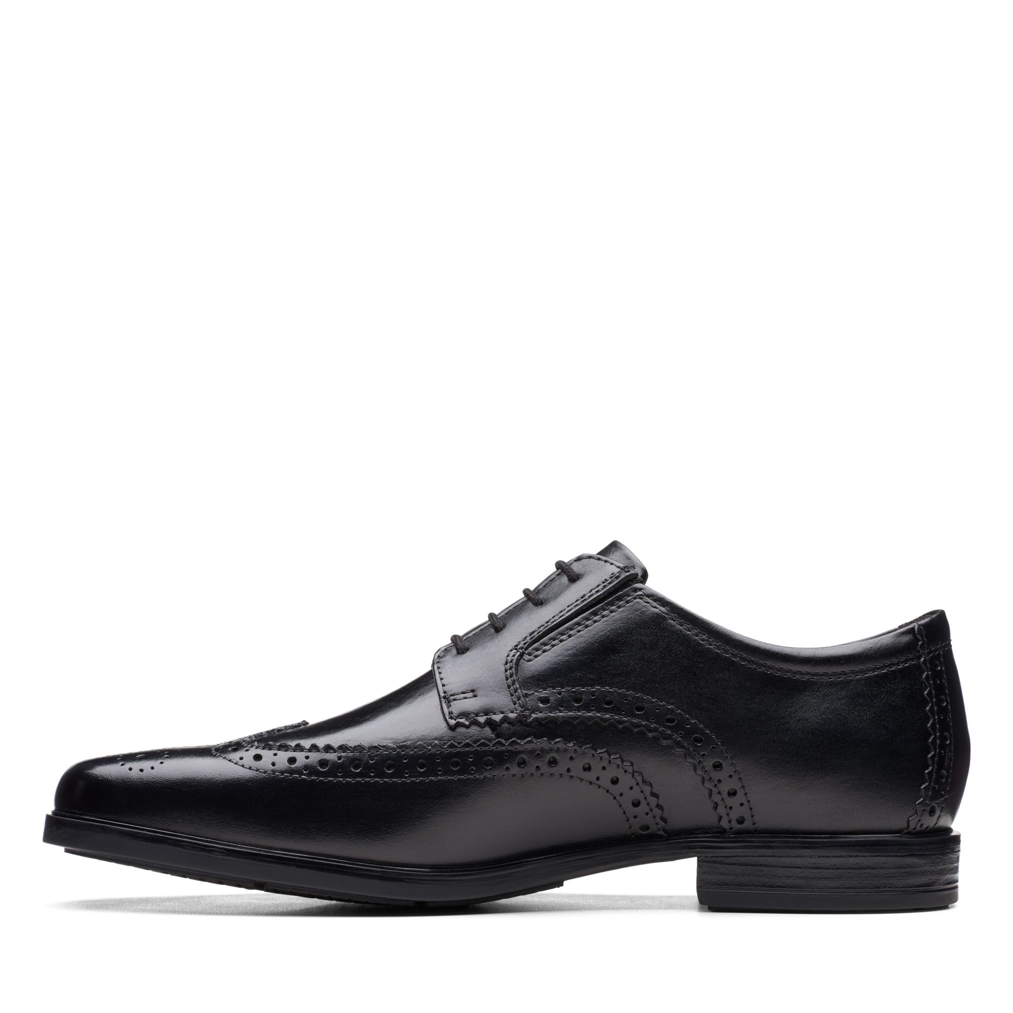 Men Kerton Lace Black Leather