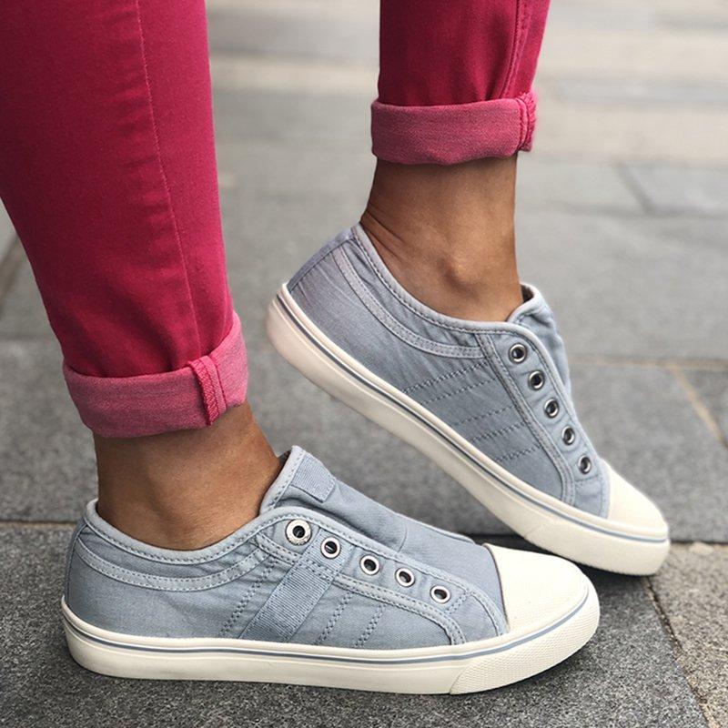 Slide Canvas Round Toe Casual Outdoor Spring/fall Women Sneakers