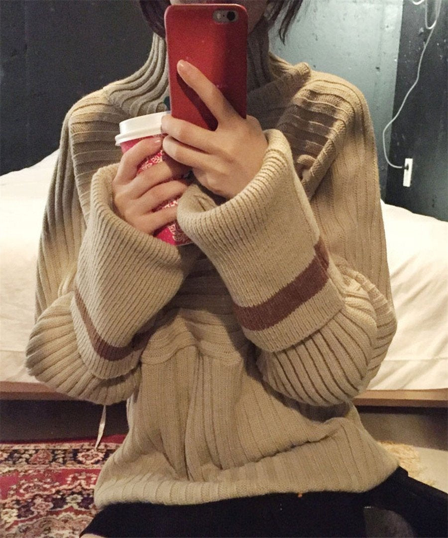 Fashion warm turtle neck sweater