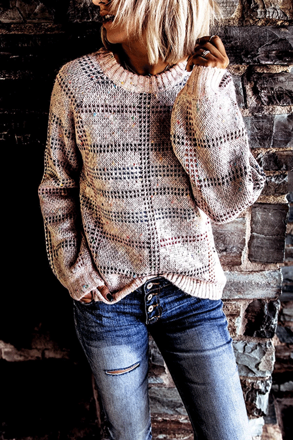 Women's Commuting Long Sleeve Pure Color Round Neck Sweater