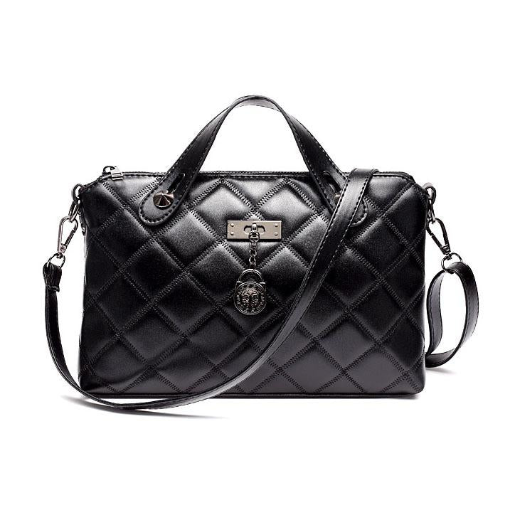 Women Elegant Black Zipper  Cross-body Bags