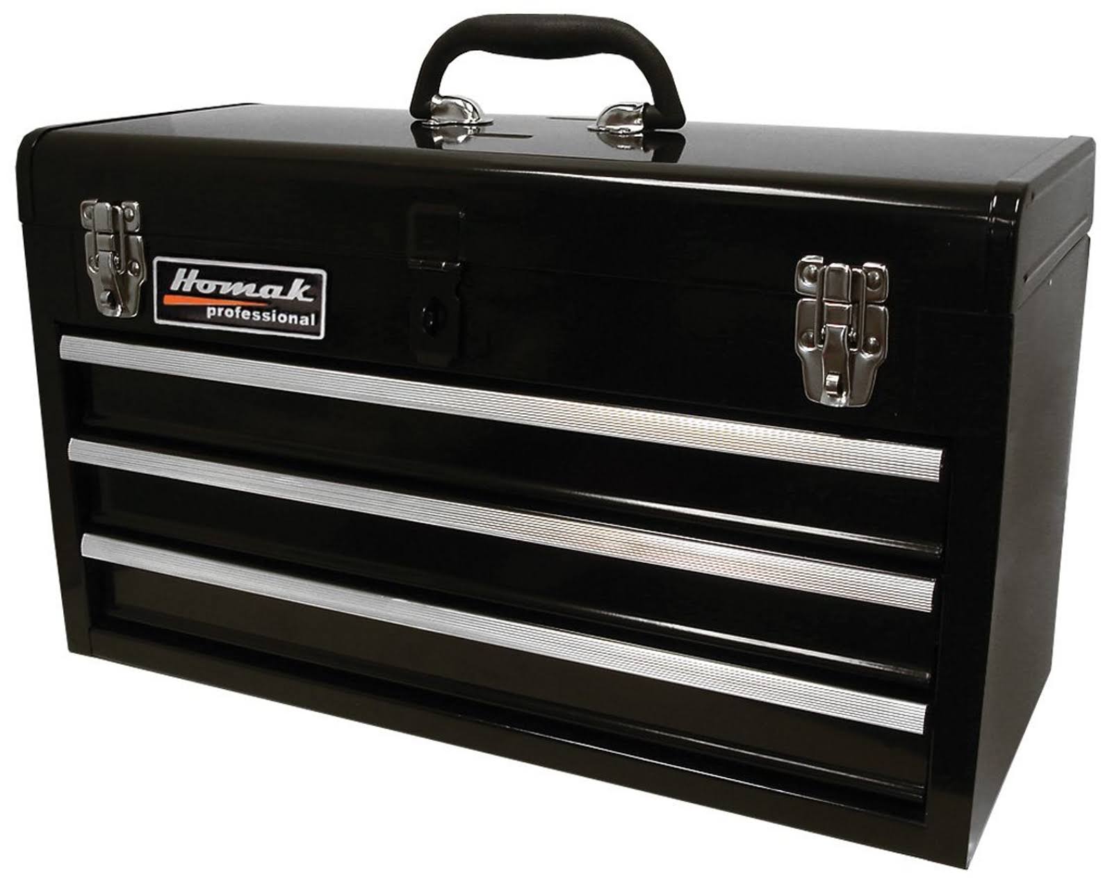 Homak Bk01032101 20 inch Black 3 Drawer Toolbox