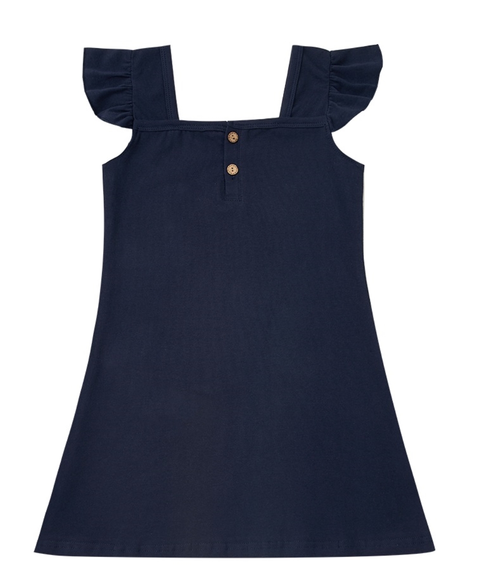 Summer Family Girl Dark Blue Dress