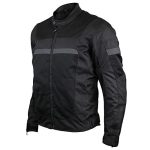 Textile Reflective Mesh Riding Mens Motorcycle Jacket w/ CE amors for 3 Season / M