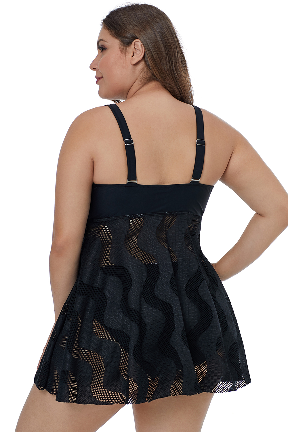 Black Plus Size Swim Dress