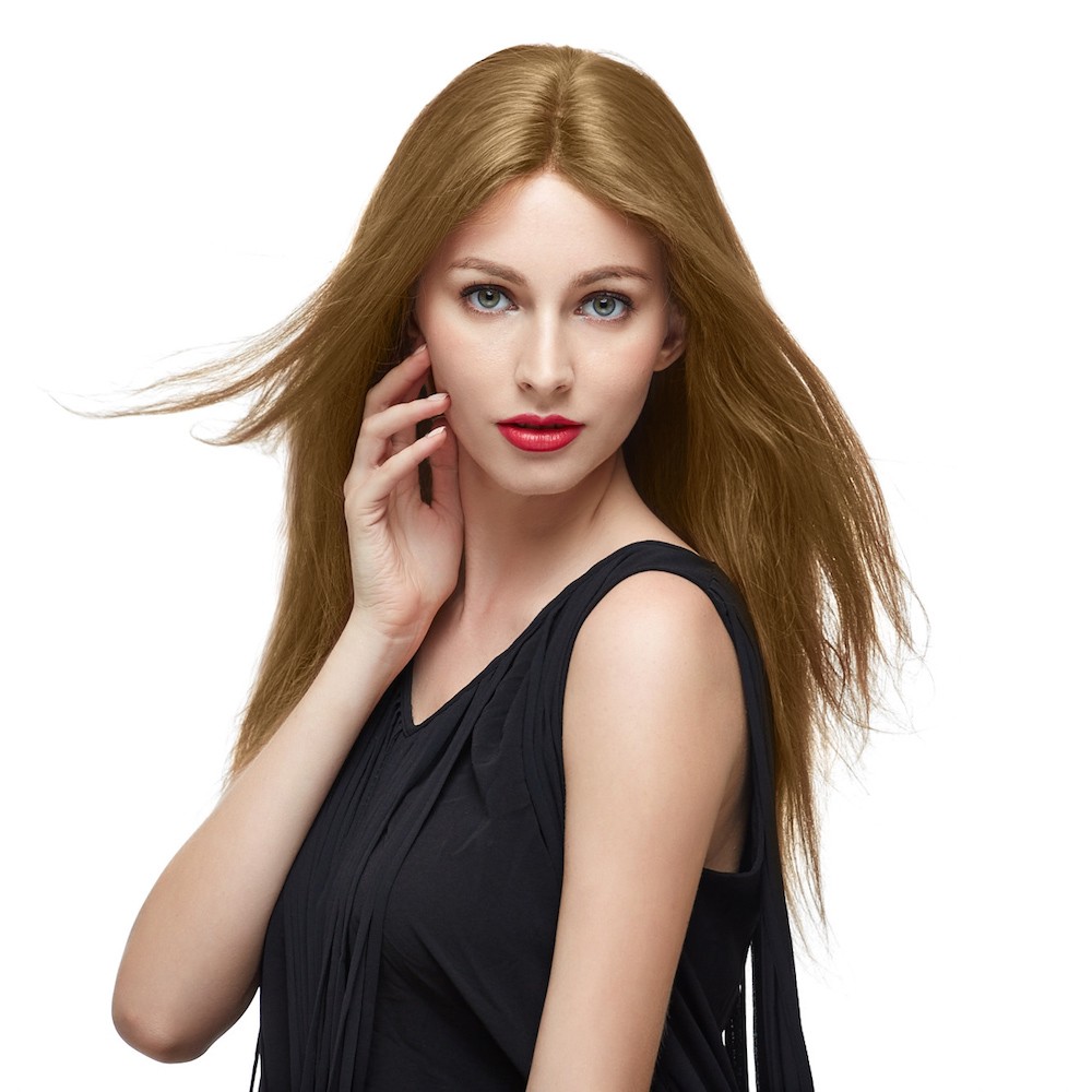 20 #8 Light Brown Indian Remy Straight Full Lace Wig