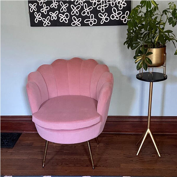 30'' Wide Velvet Barrel Chair