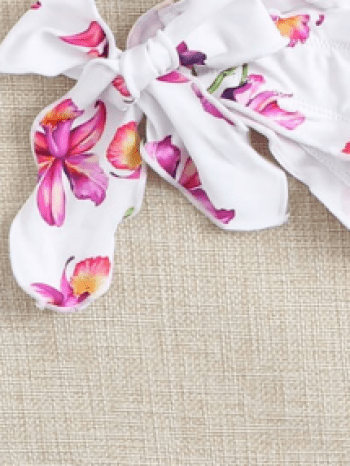 Floral Printed Tie Side Halter Bikini