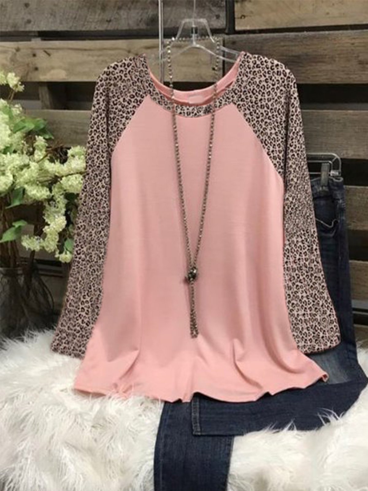 Long Sleeve Cotton-Blend Shirts & Tops