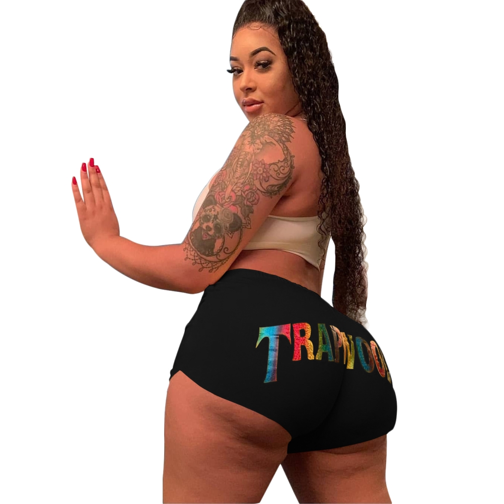 Sexy Fitness Print Jogger Shorts