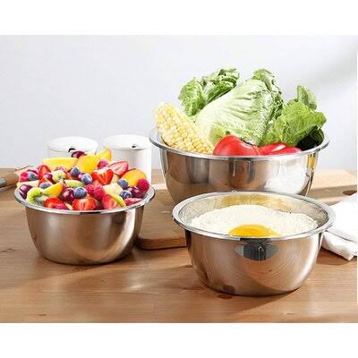 3-Piece 18/8 304 Stainless Steel Mixing Bowls,Set Includes 2,4,8 Quart,Ideal for Cooking, Baking, Prepping Prep Savour