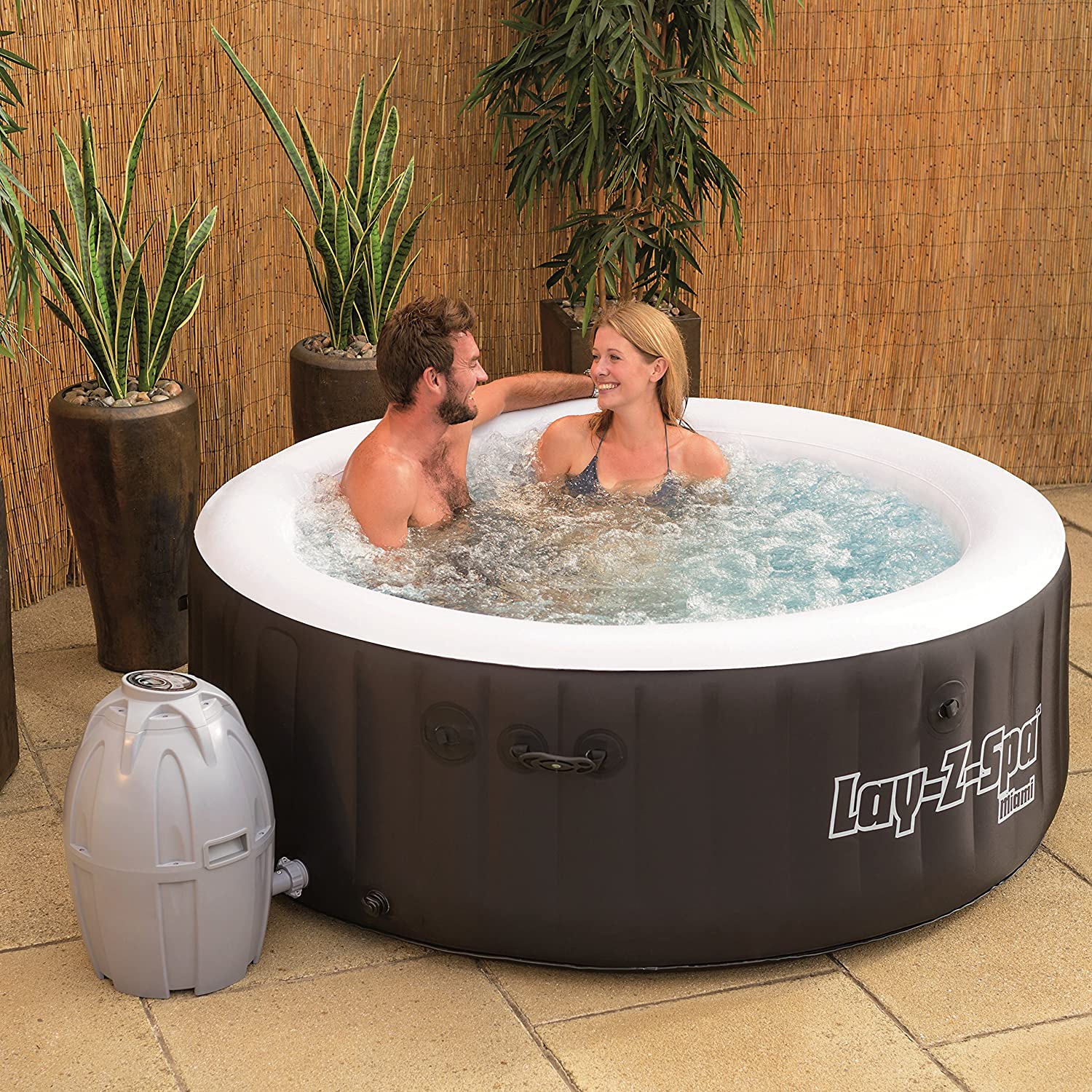 INTEX 28427E PureSpa Bubble Massage, Inflatable Spa Set, 6 persons