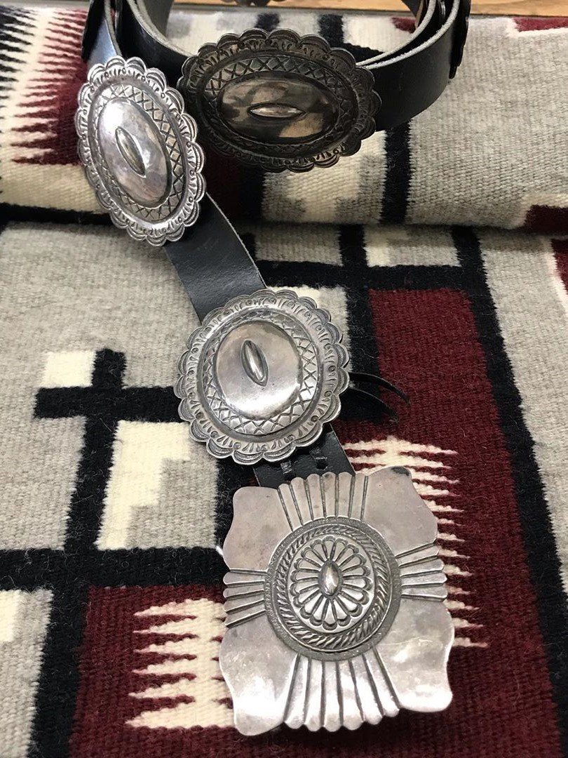Vintage Concho Leather Belt