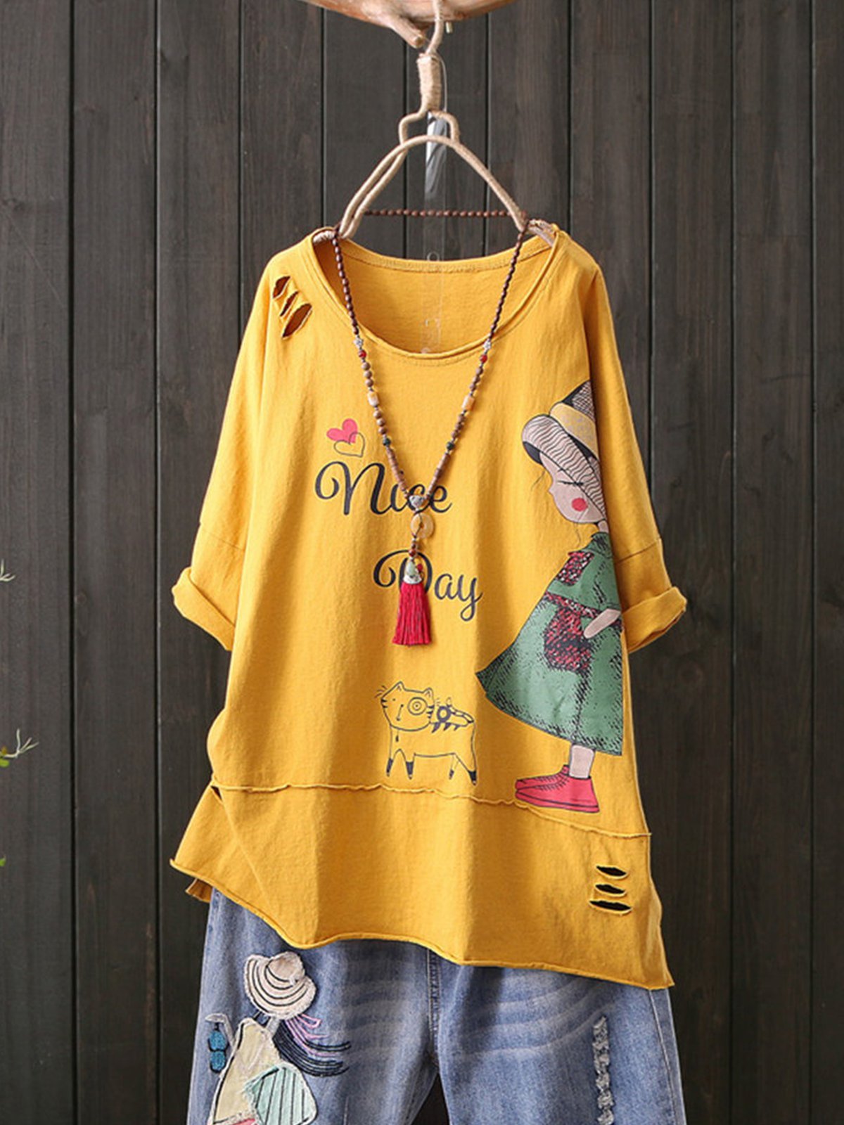 Casual Short Sleeve Round Neck Plus Size Tops