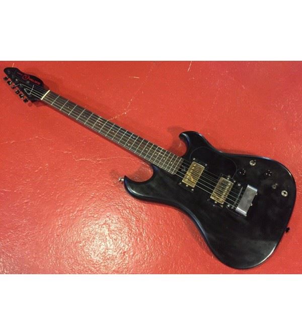 1983 Electra Phoenix Electric Guitar. Model X130. Jet Black. Two Humbuckers.