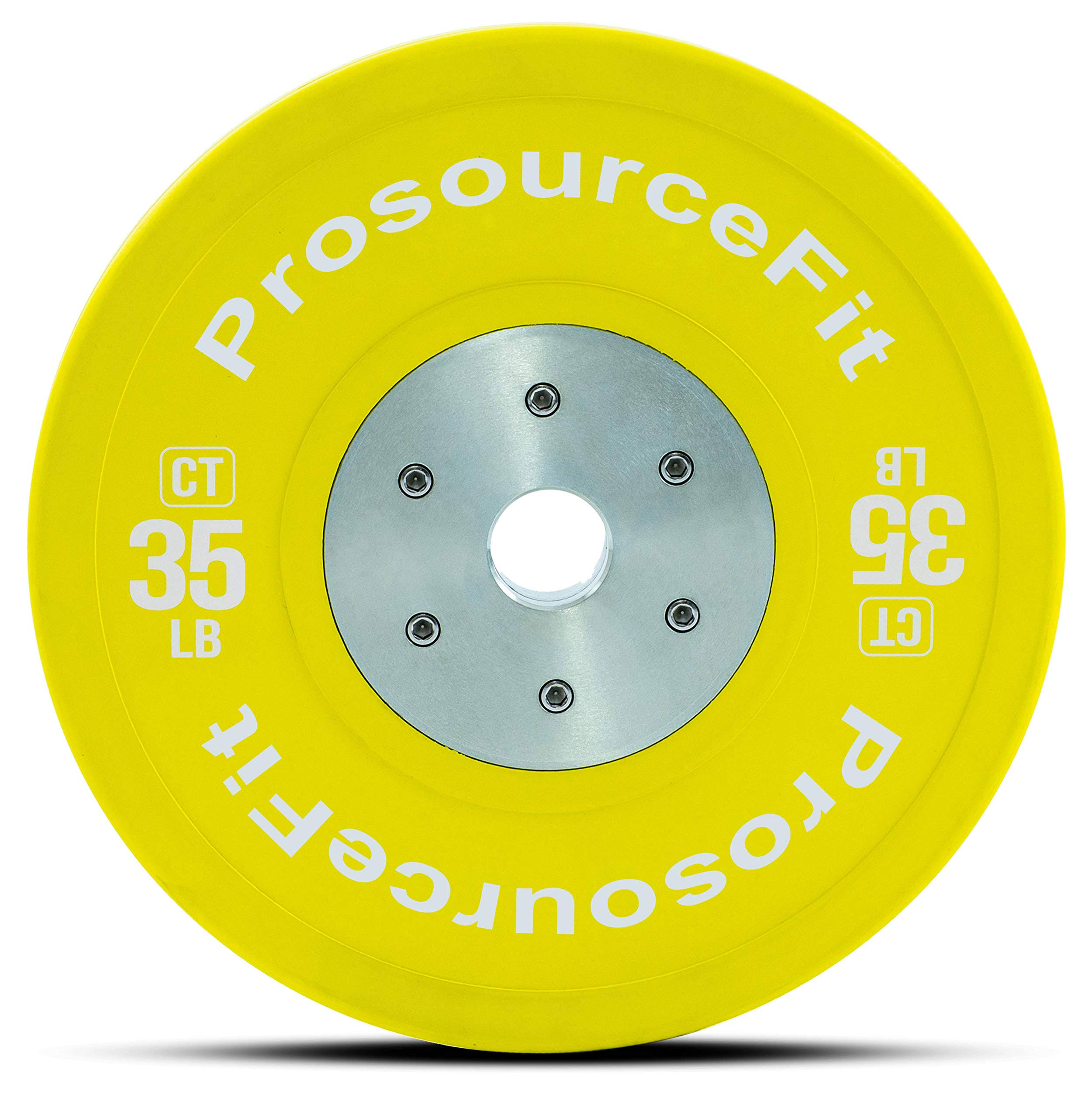 Prosource Competition Color Training Bumper Plates, Rubber with Steel Insert