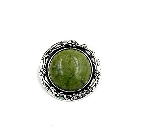 Irish Connemara 大理石别针和羊毛围巾 - 灰色和奶油色