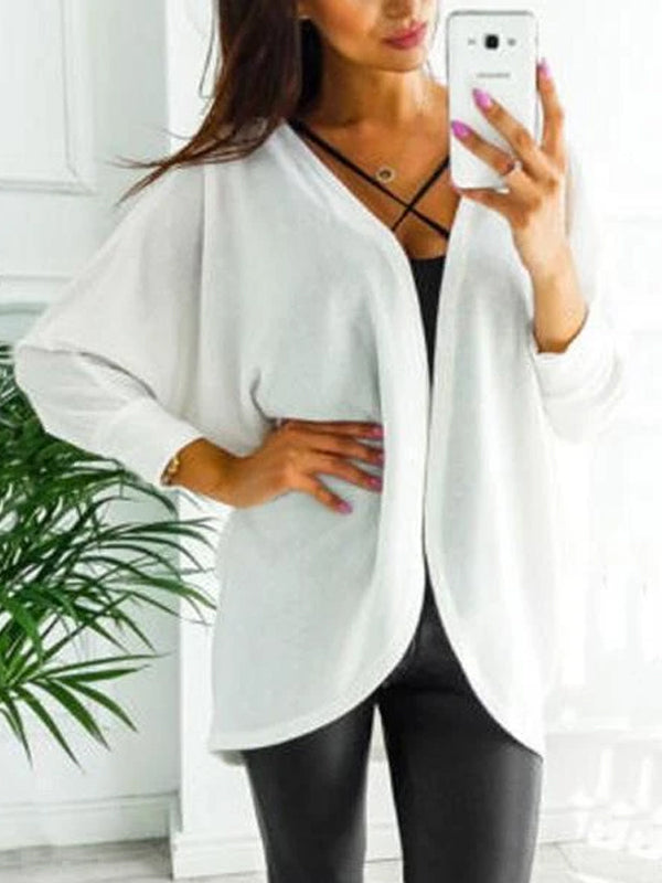 Plain  Long Sleeve Cardigans